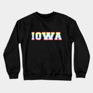 Iowa Pride Rainbow Crewneck Sweatshirt